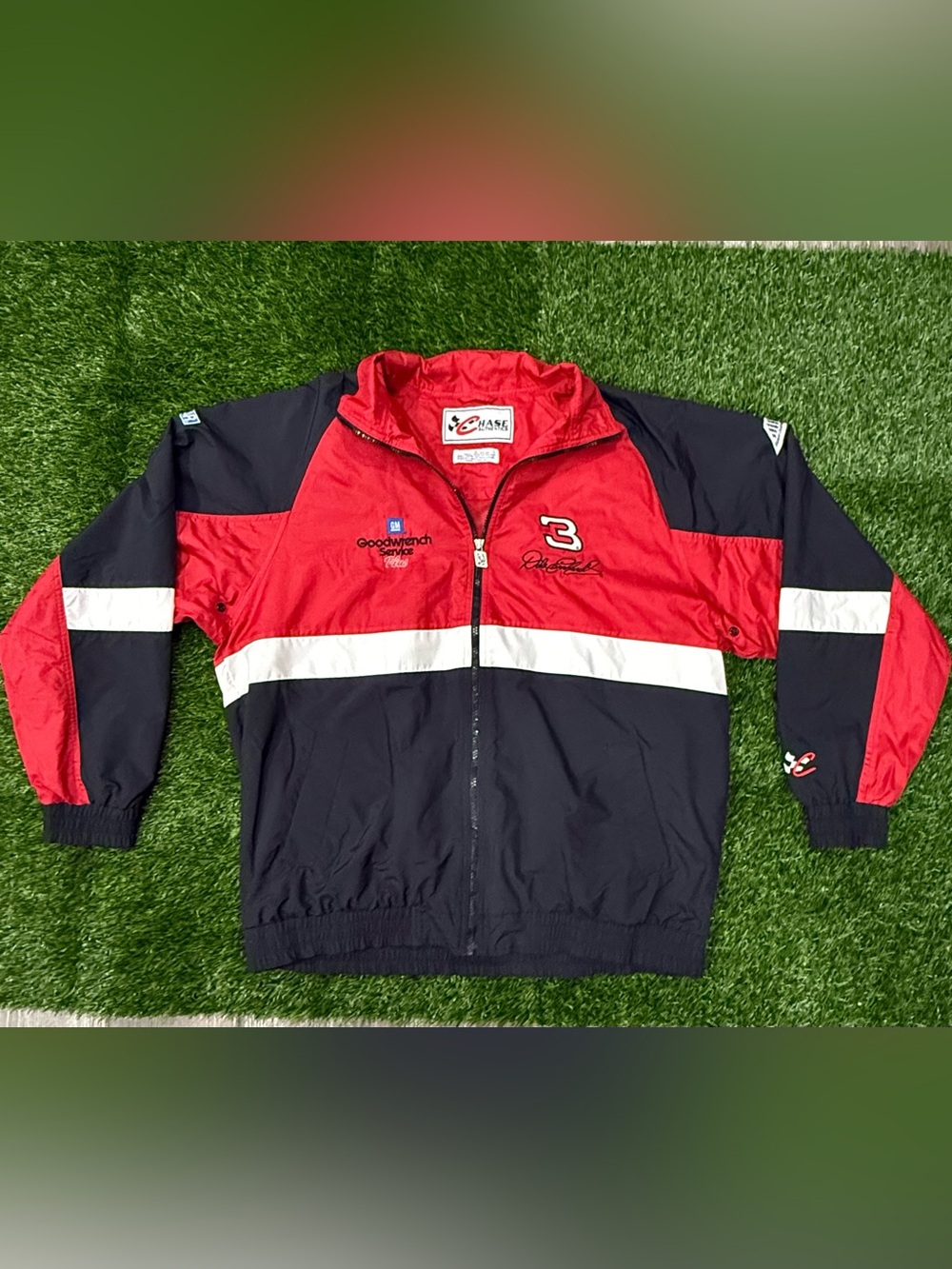 Chase Authentics Dale Earnhardt #3 GM Goodwrench NASCAR Jacket L Red/Black
